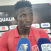 Yakhouba Gnagna Barry, attaquant du Horoya AC, célèbre son but face à Al-Merrikh en Ligue des champions de la CAF.